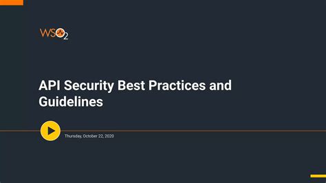 Api Security Best Practices And Guidelines Ppt