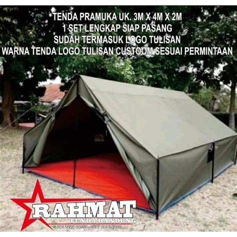 Jual Tenda Regu Camping Pramuka Barak Sekolah Jumbo 3x4x2M 1set