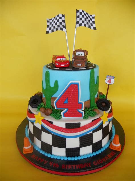 Disney Cars 4th Birthday Cake By Cars Birthday Cake 4th Birthday Cakes