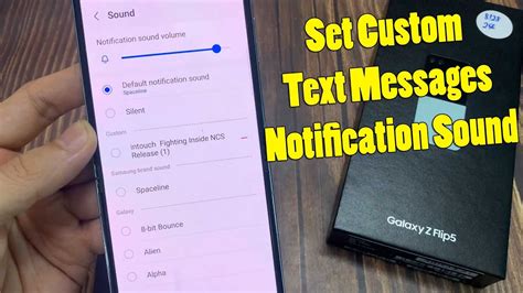 Samsung Galaxy Z Flip How To Set Custom Text Messages Notification