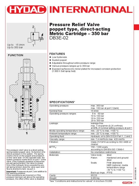 Hydac Product | PDF | Valve | Pressure