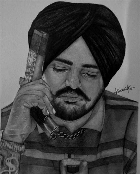 Sidhu moose wala sketch in 2023 | Cute drawings of love, Celebrity ...