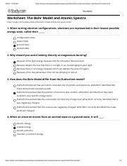 Understanding The Bohr Model And Atomic Spectra Quiz And Course Hero