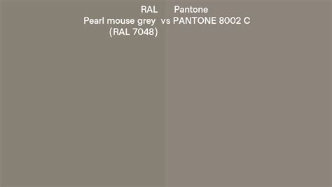 Ral Pearl Mouse Grey Ral 7048 Vs Pantone 8002 C Side By Side Comparison