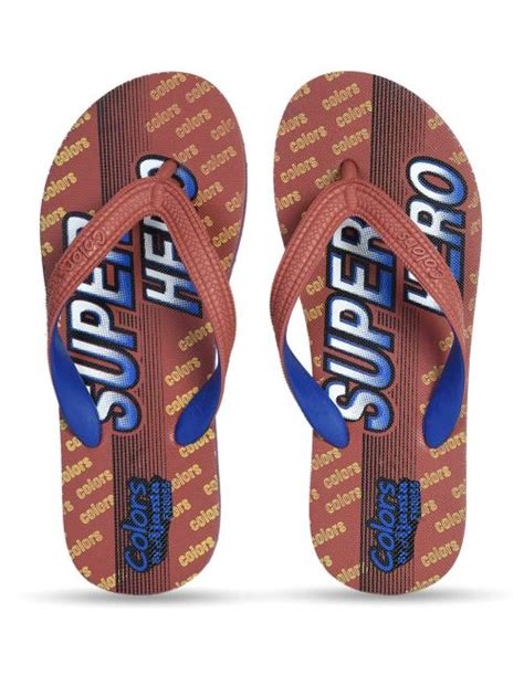 Buy Mens Hawai Printed Rust Slippers Online At Best Prices In India