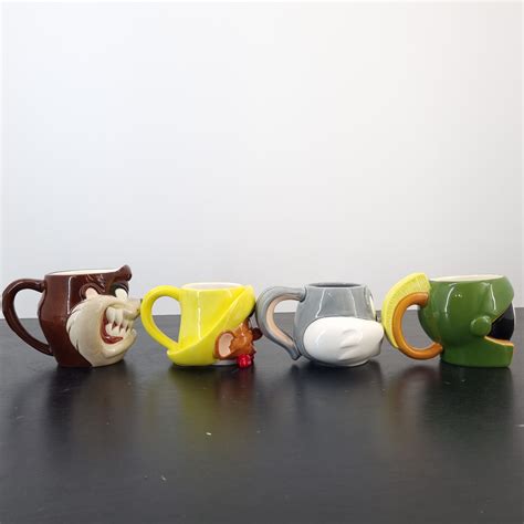 Set Of Four Looney Tunes Mugs