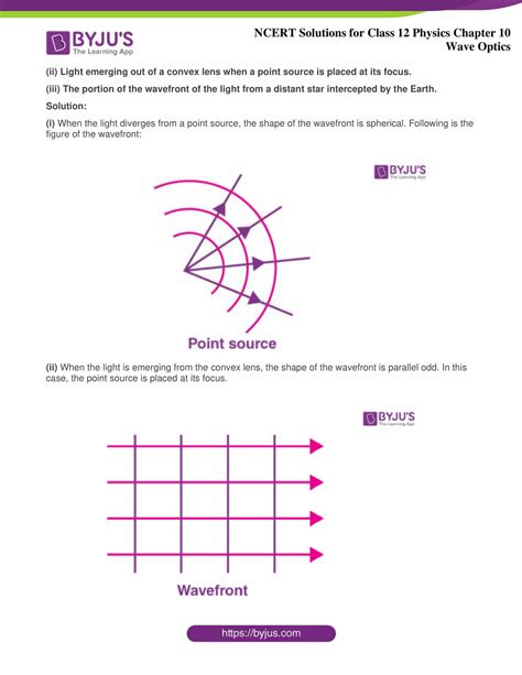 Ncert Solutions For Class Physics Chapter Wave Optics