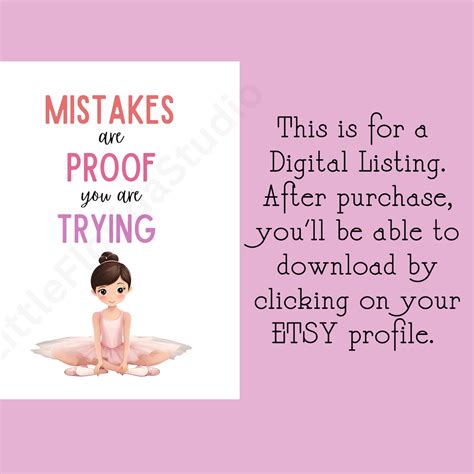 Dance Teacher Print, Growth Mindset Dancer Therapy, Ballet School