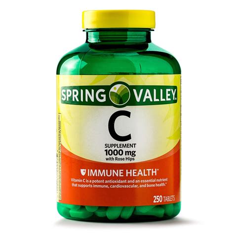 Spring Valley Vitamina C 1000 Mg 250 Cap Rose Hips Envio 24h R 100