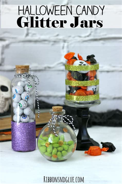 DIY Halloween Candy Glitter Jars