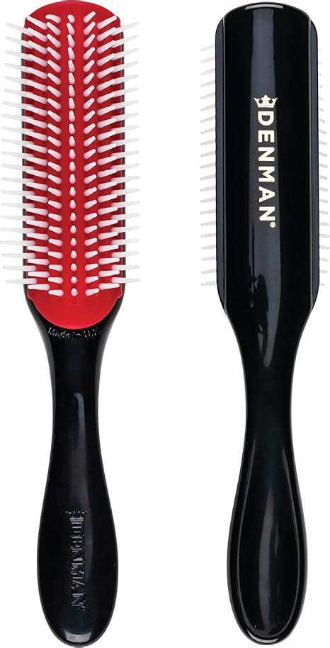 Denman Curly Hair Brush D Black Red Row Styling Brush For