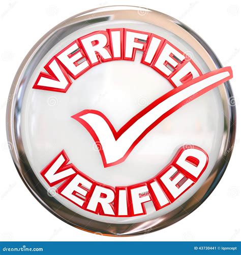 Verified Stamp Button Check Mark Inspected Certified Stock Illustration Image 43730441