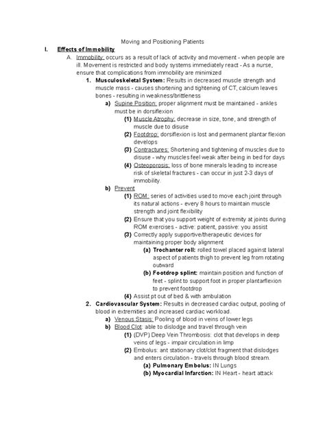 Ch 16 Fundamentals Of Nursing Care Moving And Positioning Patients