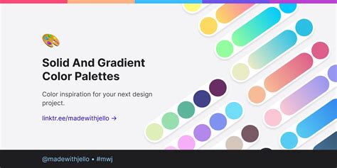 Solid And Gradient Color Palettes Figma