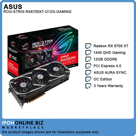 Asus Rog Strix Amd Radeon Rx 6700 Xt Oc Edition 12gb Gddr6 Gaming