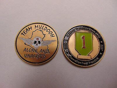 CHALLENGE COIN 1ST INFANTRY DIVISION TEAM MULDOOH MILITARY TRANSITION