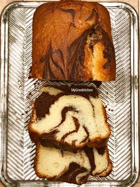 Vanilla & Chocolate Marble Loaf Cake - Mygreekitchen