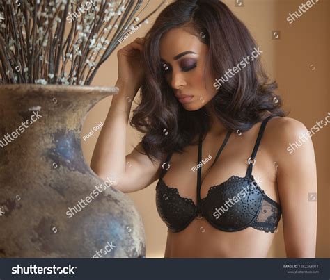 Sexy Black Woman Lingerie Stock Photo 1282268911 Shutterstock