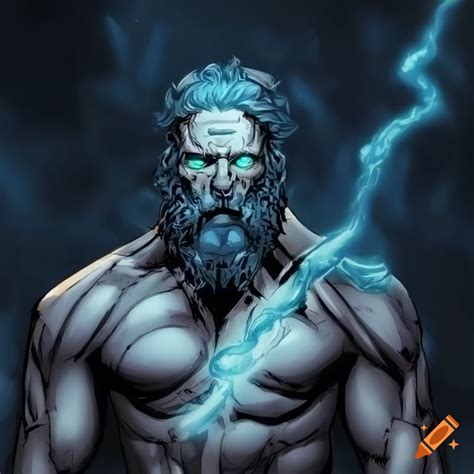 Zeus In A Dark Sci Fi Comic Style On Craiyon