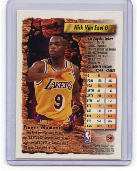 Mavin NICK VAN EXEL 1993 TOPPS FINEST NBA BASKETBALL REFRACTOR ROOKIE