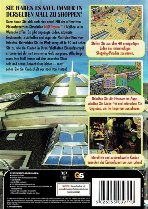 Mall Tycoon 3 Cover Or Packaging Material Mobygames