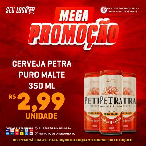 Distribuidora Mega Promoção Cerveja Bebidas Social Media Psd Editável