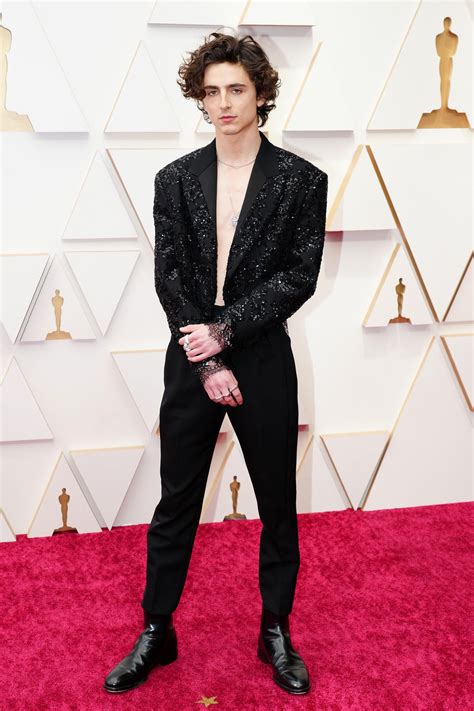 Timothée Chalamet Brings Meme Centric Formalwear To The Oscars Gq