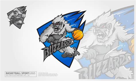 Blizzards Basketball Mascot Logo Template. You can use this logo for ...