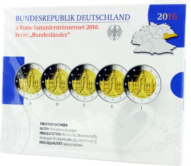 Allemagne Coffret Be X Euros Comm Mo Allemagne Saxe Les