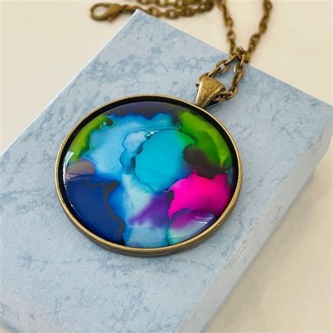 Alcohol Ink Jewelry - Etsy