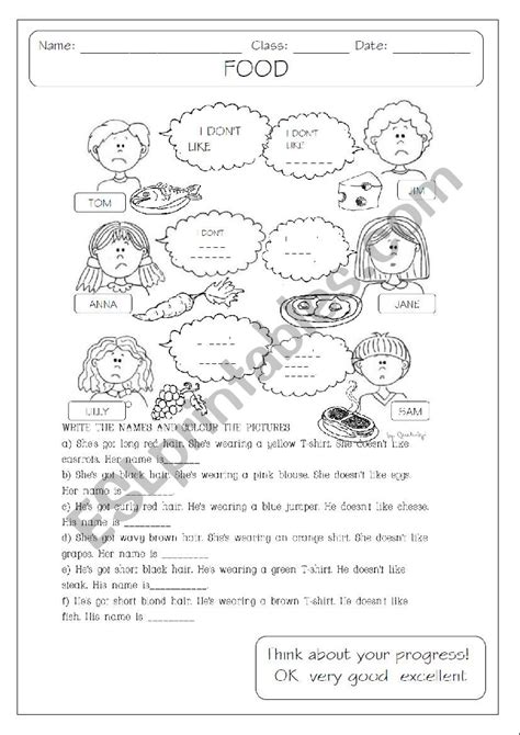 I Don´t Like Food Esl Worksheet By Makigi