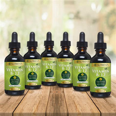 Liquid Vitamin B12 Drops Methylcobalamin Go Nutrients