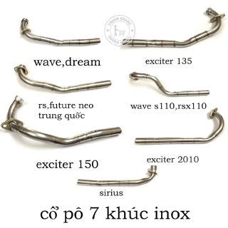 cổ pô 7 khúc wave dream sirius exciter 135 exciter 150 exciter 2010