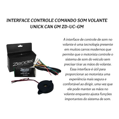 Interface Controle Comando Som Volante Unick Can Gm Zd Uc Gm Ntv