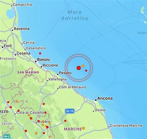 Terremoto Marche Scossa Al Largo Di Pesaro Dati E Mappe