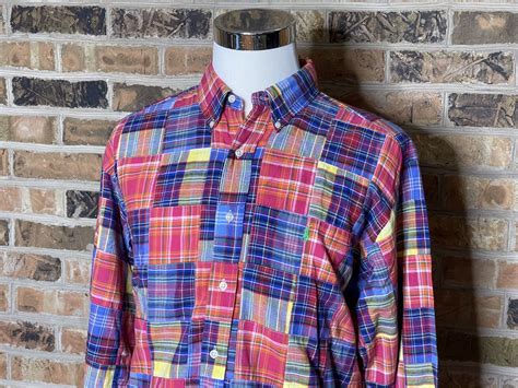 Polo Ralph Lauren Classic Madras Patchwork Cotton Col Gem