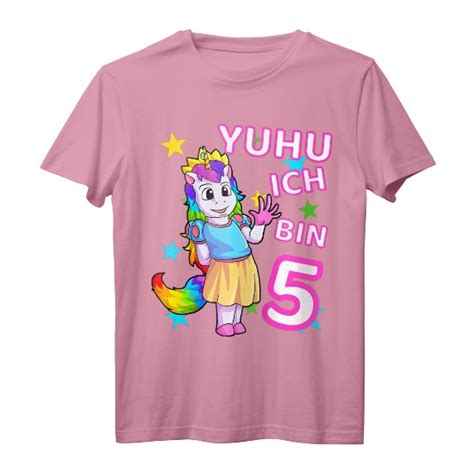 Kinder Geburtstagsshirt 5 Jahre Mädchen Einhorn Kinder Geschenk T Shirt