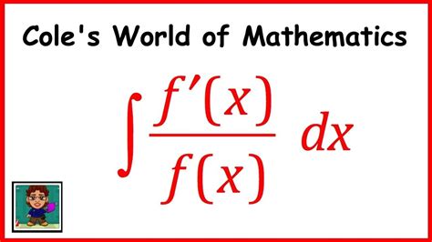 Integral Of F X F X Very Common Integral Calculus Youtube