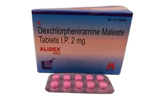 Alidex Dexchlorpheniramine Maleate Tablets Ip Packaging Type Box At