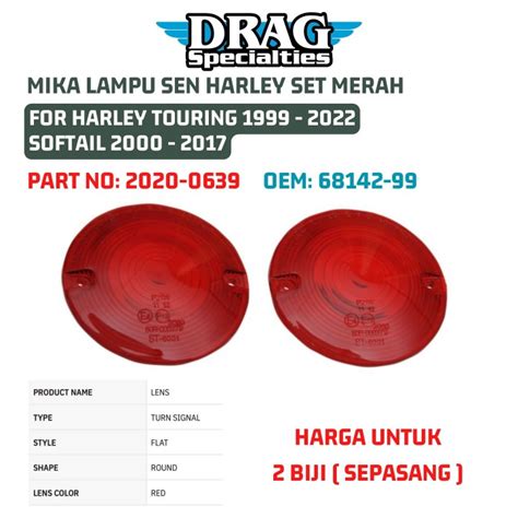 Jack 13 Motor MIKA LAMPU SEN HARLEY SET MERAH FOR HARLEY TOURING 1999