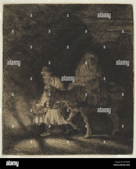 The Flight Into Egypt A Night Piece Artist Rembrandt Rembrandt Van