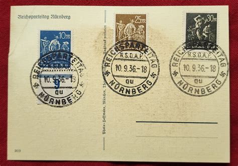 Nazi Germany Third Reich Reichsparteitag Nurnberg Postcard Ww