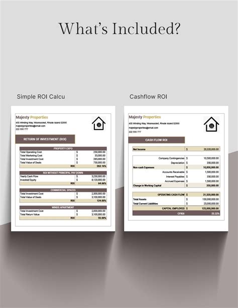 Real Estate ROI Template Google Sheets Excel Template Net