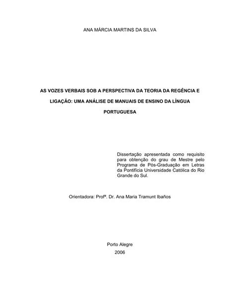 PDF AS VOZES VERBAIS SOB A PERSPECTIVA DA TEORIA PDF FileNova