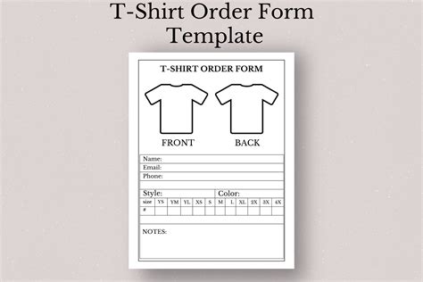 T Shirt Order Form T Shirt Order Form Template PDF T Shirt Order Form