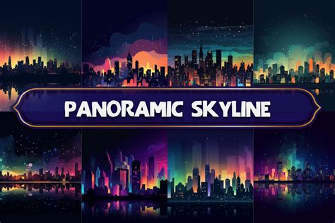 PANORAMIC SKYLINE WALLPAPER Graphic by KDP MASTER'S · Creative Fabrica