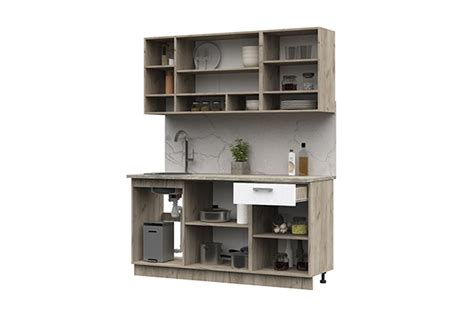 Рица Кухня 1,6 м Крафт серый/Белый по цене 20580 ₽ купить