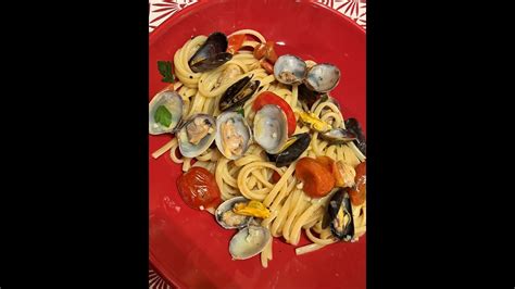 Linguini Aux Palourdes Moules Et Tomates Cerises YouTube