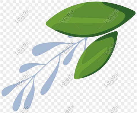 Creative Hand Drawn Cartoon Green Leaf Material Creative Hand Drawn