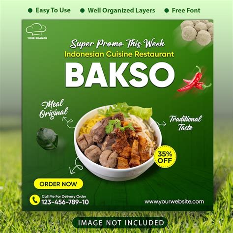 Premium Psd A Poster For Indonesian Cuisine Restaurant Who Called Bakso